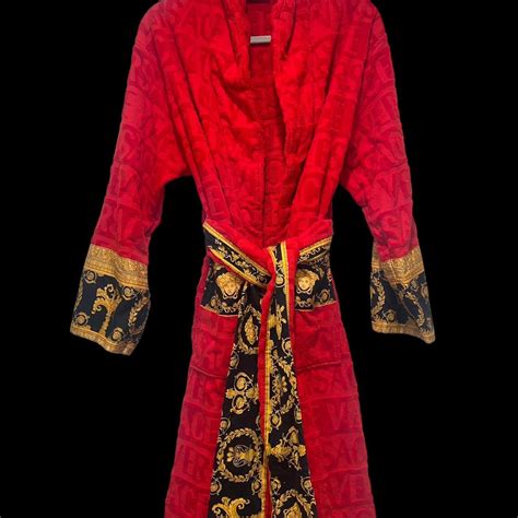 versace his and hers robes|versace unisex barocco sleeve robe.